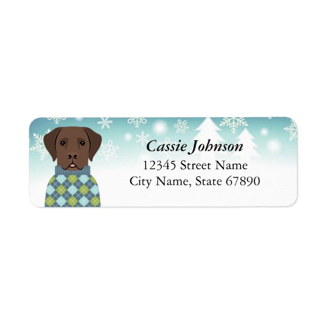 Labrador Retriever Return Address Labels (Front)