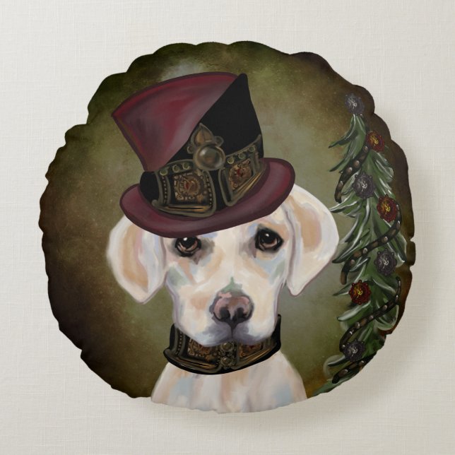 LABRADOR RETRIEVER            ROUND CUSHION (Front)
