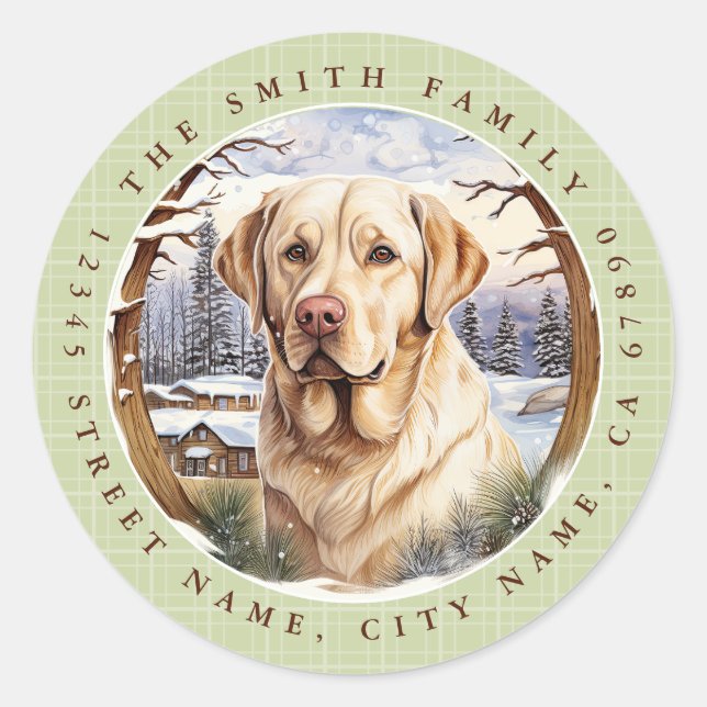 Labrador Retriever Round Stickers (Front)