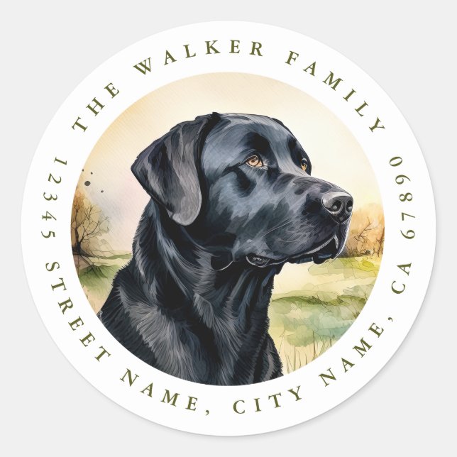 Labrador Retriever Round Stickers (Front)
