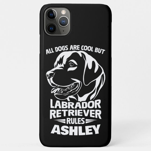 Labrador Retriever Rules and Cool Funny Dog Lover Case-Mate iPhone Case (Back)