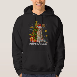 Labrador Retriever Santa Christmas Tree Lights Xma Hoodie