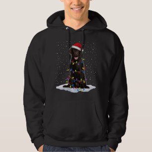 Labrador retriever Santa Christmas Tree Lights Xma Hoodie