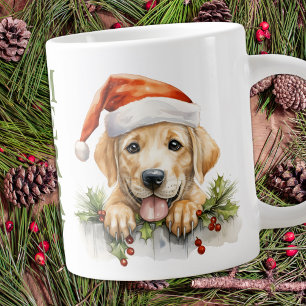 Labrador Retriever Santa Dog Christmas Puppy Large Coffee Mug