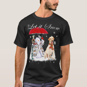 Labrador Retriever Santa Dog Christmas Snowman Xma T-Shirt