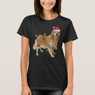 Labrador Retriever Santa Hat Lights Christmas Paj T-Shirt