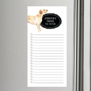 Labrador Retriever Shopping List  Magnetic Notepad