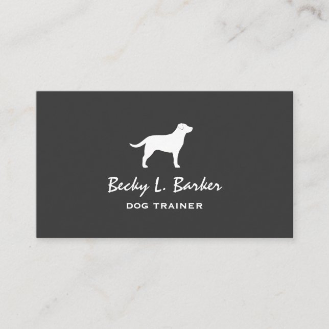 Labrador Retriever Silhouette Business Card (Front)