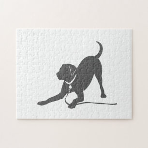 Labrador retriever silhouette jigsaw puzzle