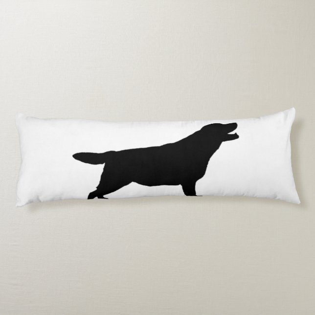 Labrador Retriever Silhouette Love Dogs Body Cushion (Back)