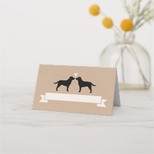 Labrador Retriever Silhouettes Wedding Place Cards
