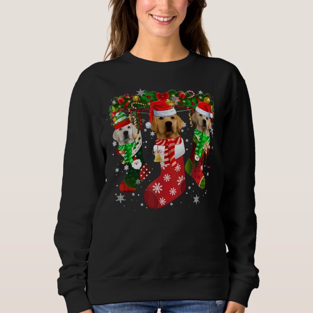 Labrador Retriever Socks Christmas Family Pyjamas  Sweatshirt (Front)