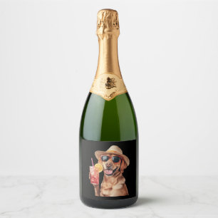 Labrador Retriever   Sparkling Wine Label