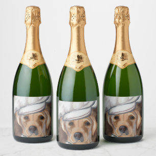 Labrador Retriever Sparkling Wine Label