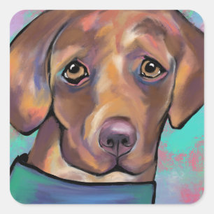 LABRADOR RETRIEVER SQUARE STICKER