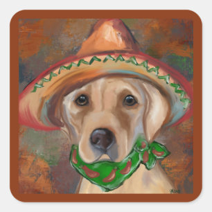 LABRADOR RETRIEVER            SQUARE STICKER