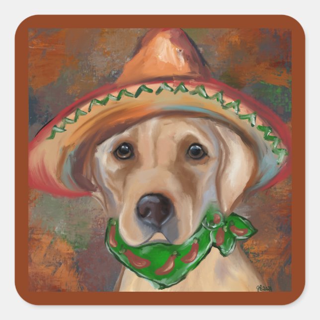 LABRADOR RETRIEVER            SQUARE STICKER (Front)