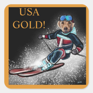 LABRADOR RETRIEVER  SQUARE STICKER