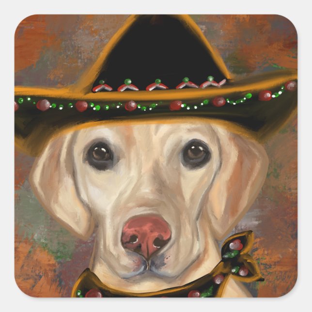 Labrador Retriever    Square Sticker (Front)