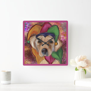 LABRADOR RETRIEVER            SQUARE WALL CLOCK