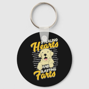 Labrador Retriever Stealing Hearts Key Ring