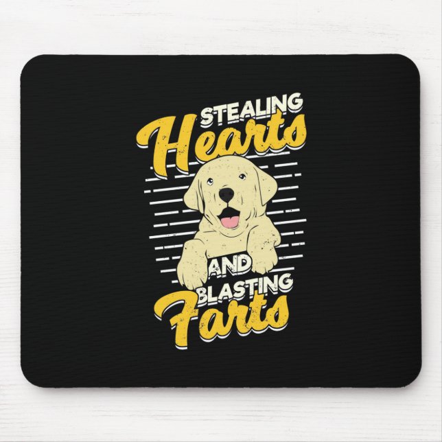 Labrador Retriever Stealing Hearts Mouse Pad (Front)