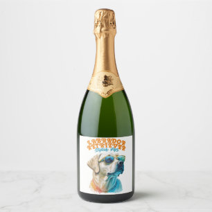 Labrador Retriever Stylish Pets Sparkling Wine Label