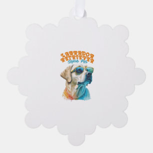 Labrador Retriever Stylish Pets Tree Decoration Card