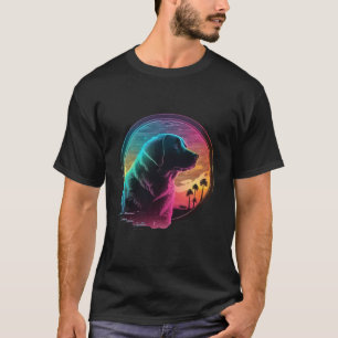 Labrador Retriever Synthwave 80s Retrowave Aesthet T-Shirt