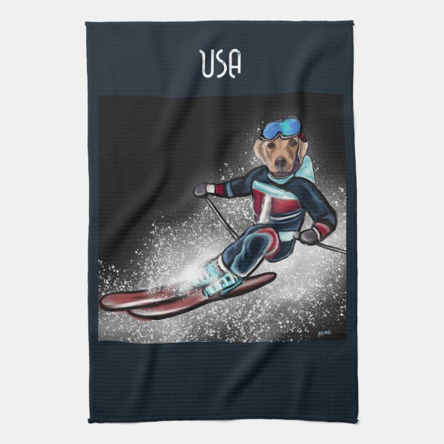 LABRADOR RETRIEVER  TEA TOWEL (Vertical)