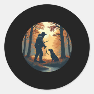 Labrador Retriever Tee Turkey Duck Hunting Forest Classic Round Sticker