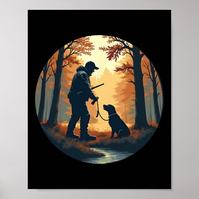 Labrador Retriever Tee Turkey Duck Hunting Forest  Poster (Front)