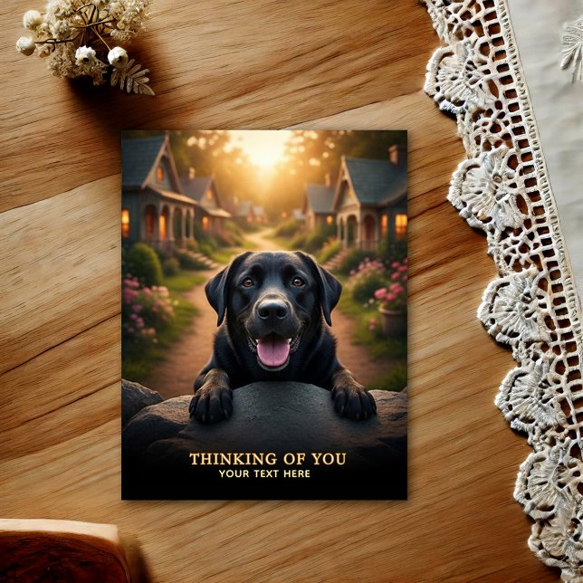 Labrador Retriever Thinking Of You Postcard (Creator Uploaded)