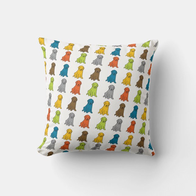 Labrador Retriever Throw Pillow (Front)