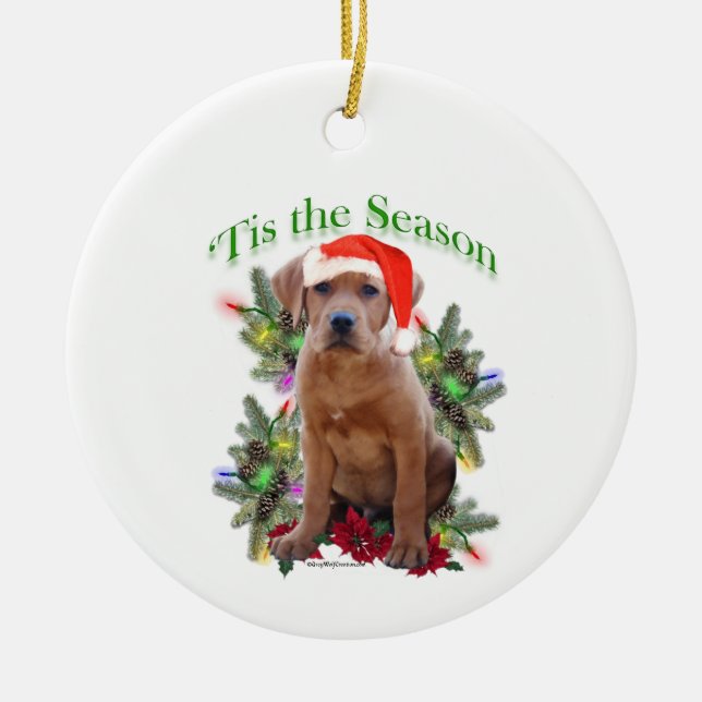 Labrador Retriever ‘Tis Ceramic Ornament (Front)