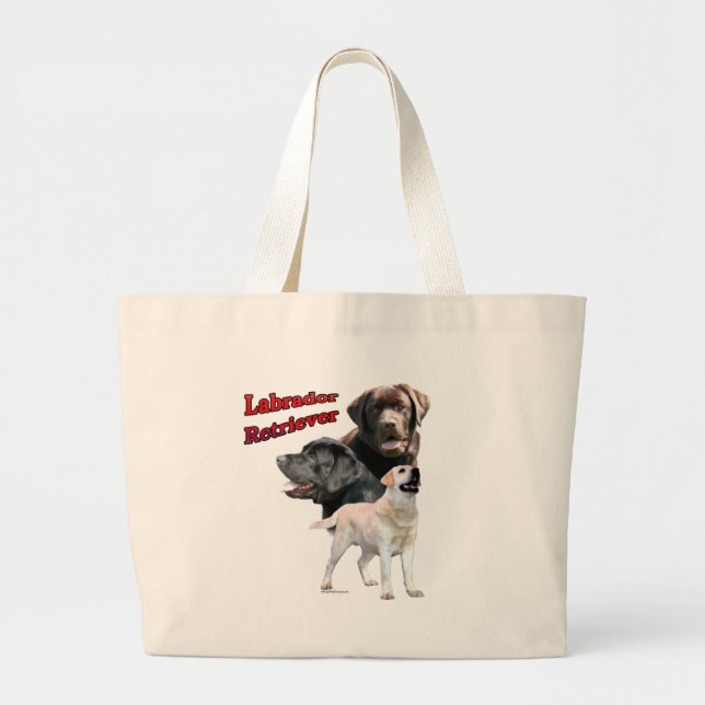 Labrador Retriever Trio 2 Large Tote Bag (Front)