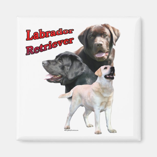 Labrador Retriever Trio 2 - Magnet (Front)