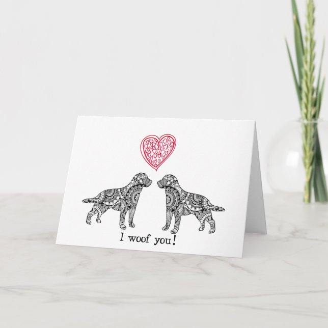 Labrador Retriever Valentine's Day Card (Front)