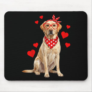 Labrador Retriever Valentines Day Dog Lover Heart  Mouse Pad