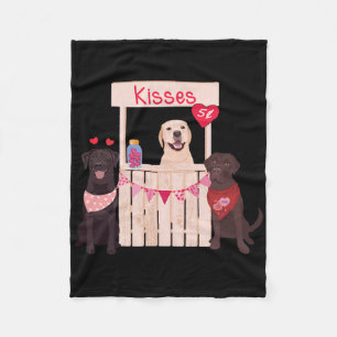 Labrador Retriever Valentines Day Dog Mom Dog Love Fleece Blanket