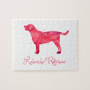 Labrador Retriever Watercolor Design Jigsaw Puzzle