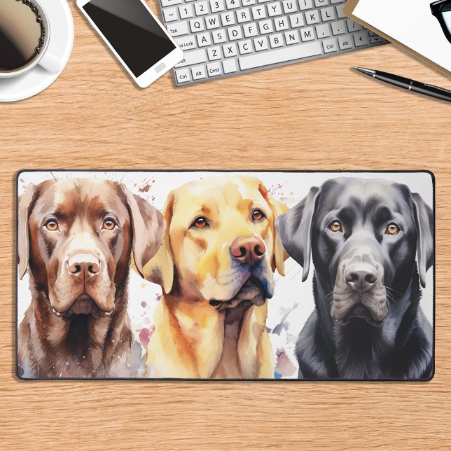 Labrador Retriever Watercolor Dogs Dog Lover  Desk Mat (Creator Uploaded)