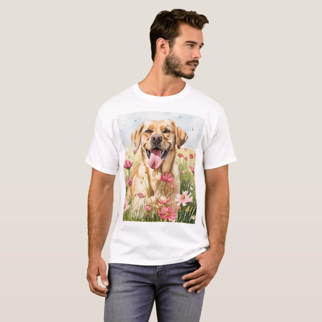  Labrador Retriever Watercolor Men's T-Shirt (Front Full)