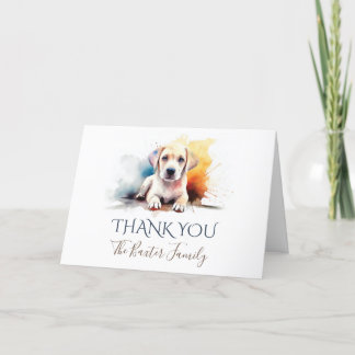 Labrador Retriever Watercolor Thank You Card