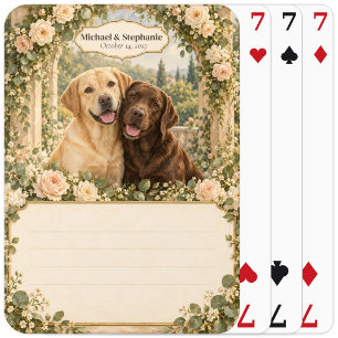 Labrador Retriever Wedding Guest Book Signing Deck Playing Cards