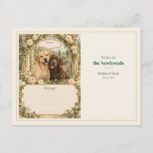 Labrador Retriever Wedding Guest Book Wishes Postcard