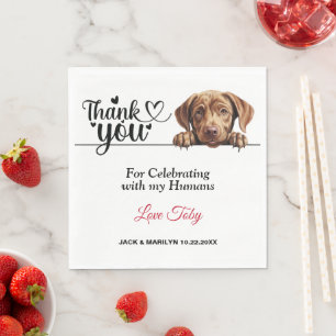 Labrador Retriever Wedding Thank You Napkin