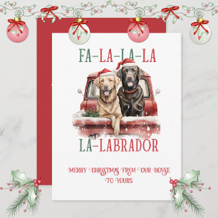 Labrador Retriever Whimsical Christmas Holiday Card