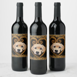 Labrador Retriever  Wine Label
