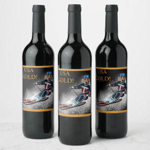 LABRADOR RETRIEVER  WINE LABEL